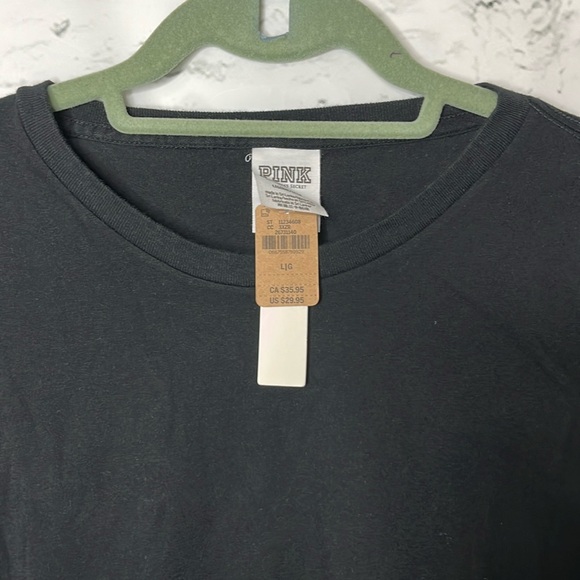 Pink Victoria’s Secret Black Long Sleeve Shirt. NWT - Picture 2 of 3